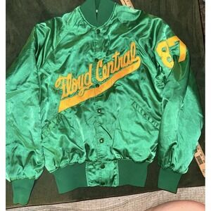 Vintage Howe Athletic Apparel Green Satin Snap Button Jacket Men's Size L